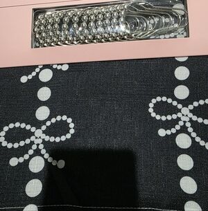 Juicy Couture Black And White Shower Curtain with Hooks